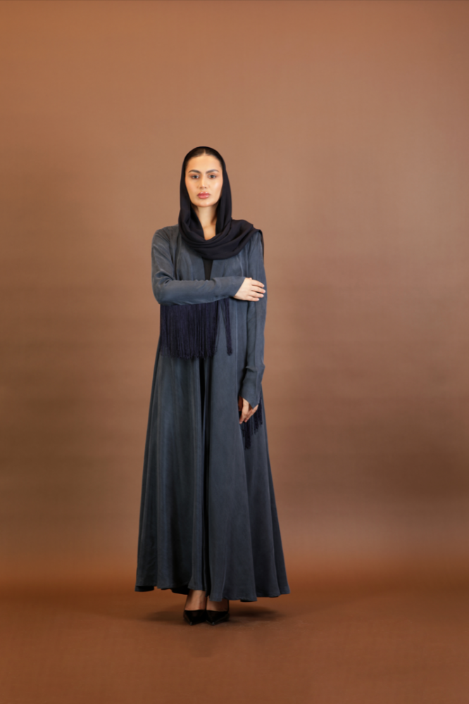 NO.96 Navy washed silk x hem