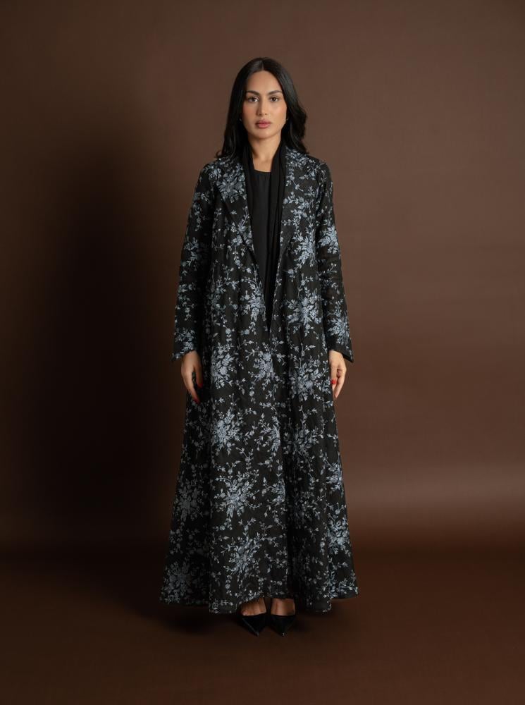 NO.100 Blue x black Linen