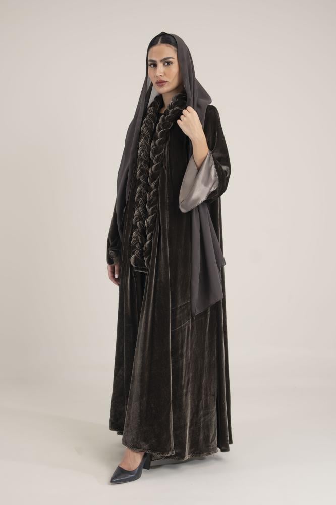 NO.92 Grey Velvet braid