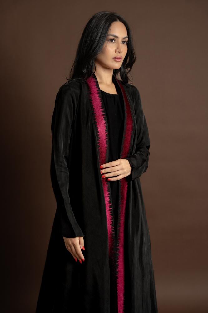 NO.102 Black x pink washed silk