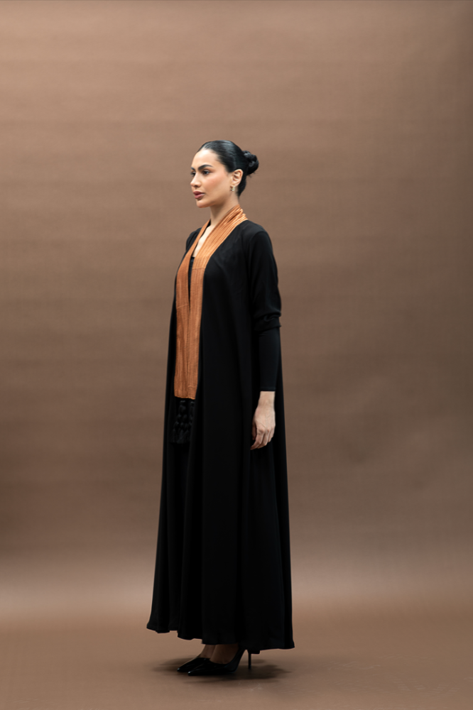 NO.94 Black crepe x orange