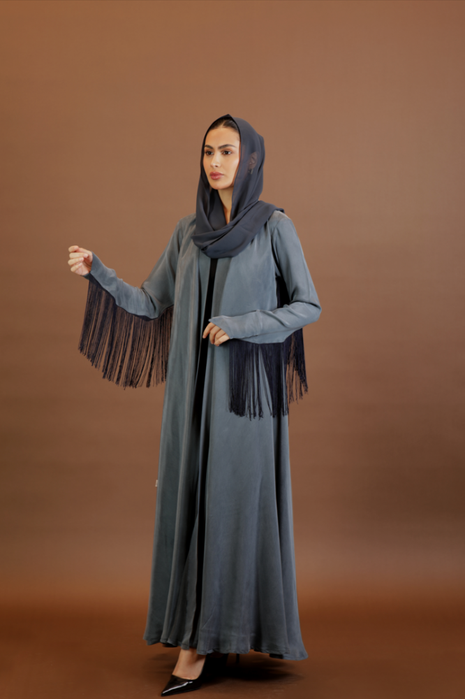 NO.96 blue washed silk x hem