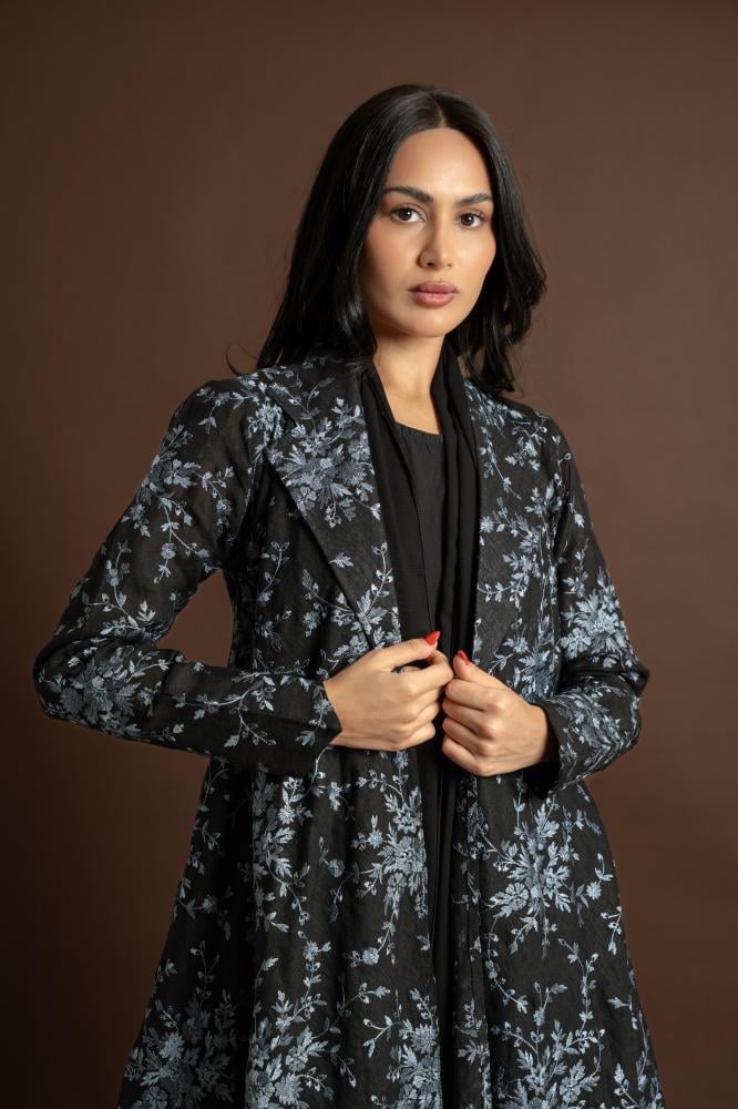 NO.100 Blue x black Linen