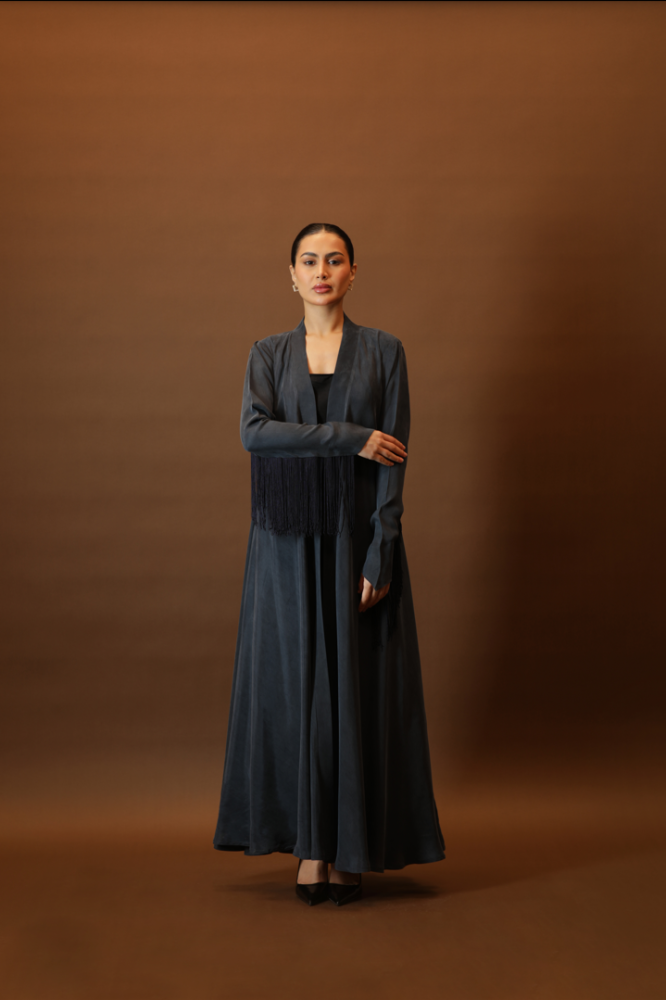 NO.96 Navy washed silk x hem