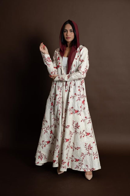 NO.100 Red x beige Linen