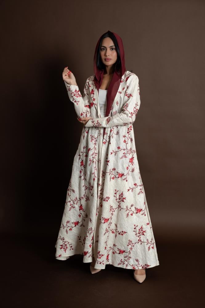 NO.100 Red x beige Linen