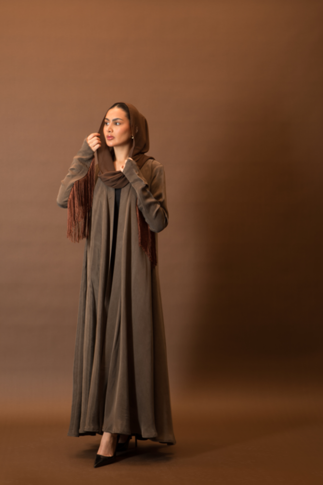 NO.96 Light Brown washed silk x hem