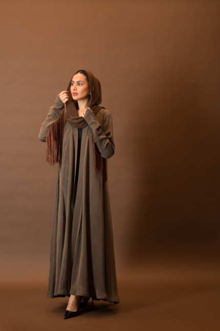 NO.96 Light Brown washed silk x hem