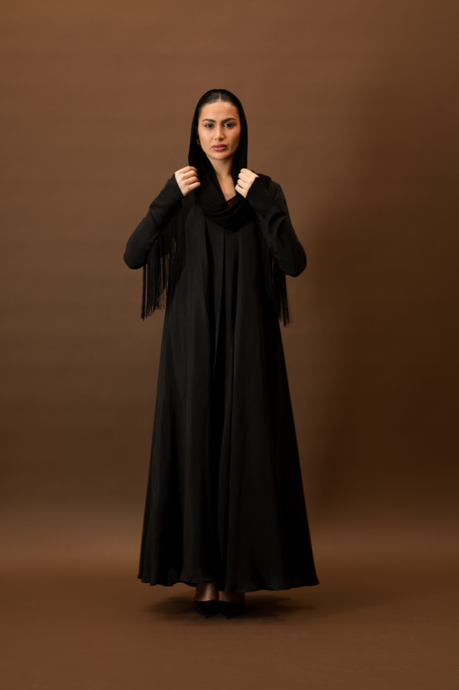 NO.96 Black washed silk x hem