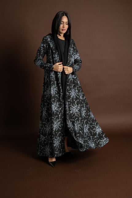 NO.100 Blue x black Linen