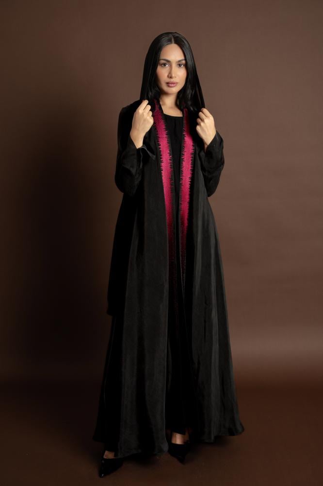 NO.102 Black x pink washed silk