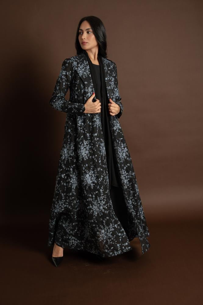 NO.100 Blue x black Linen