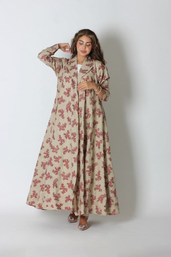 NO.74 LINEN RED X BEIGE