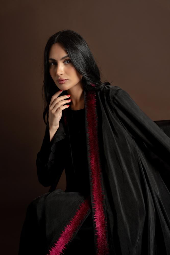 NO.102 Black x pink washed silk