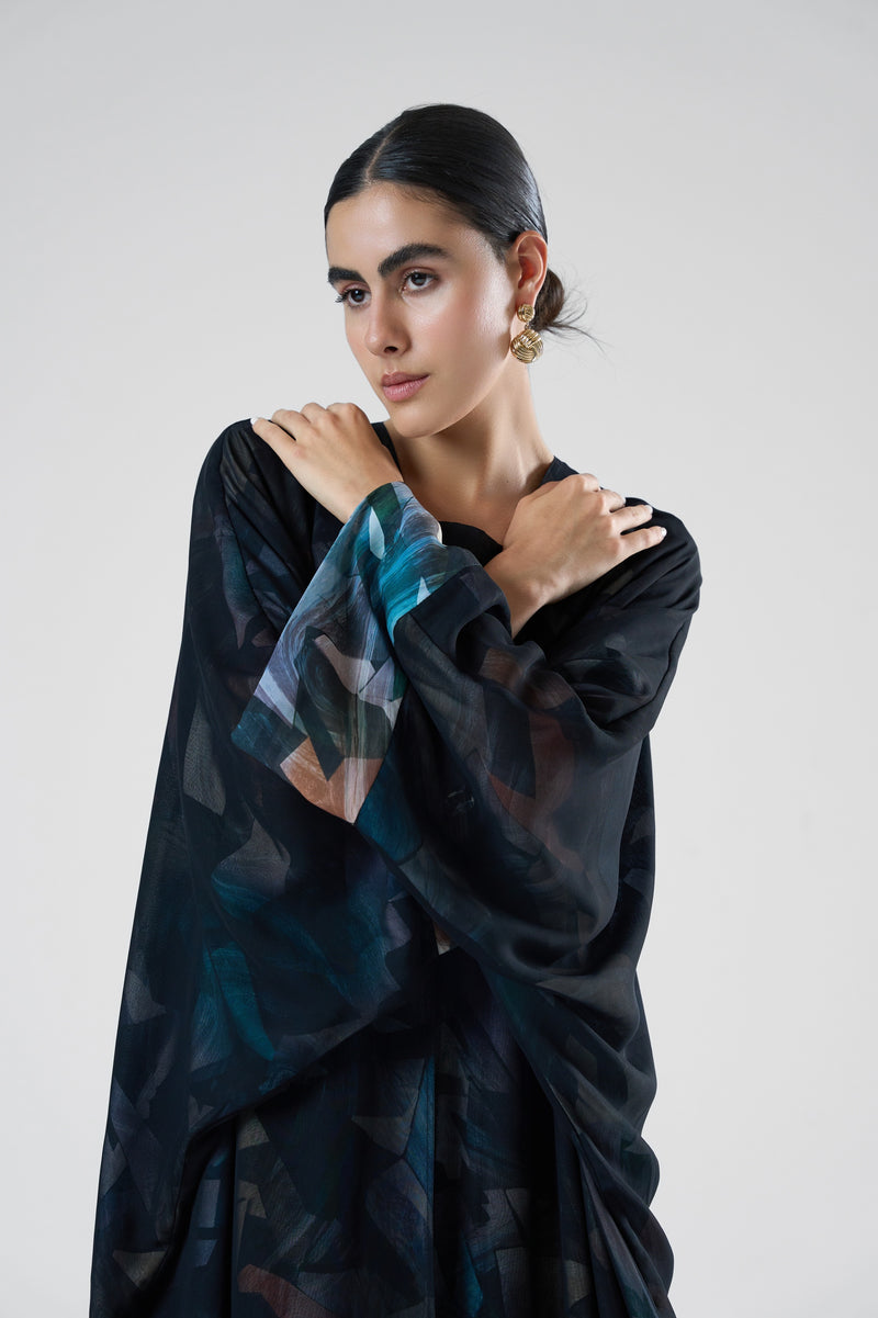 No.122 Blue x Black Print