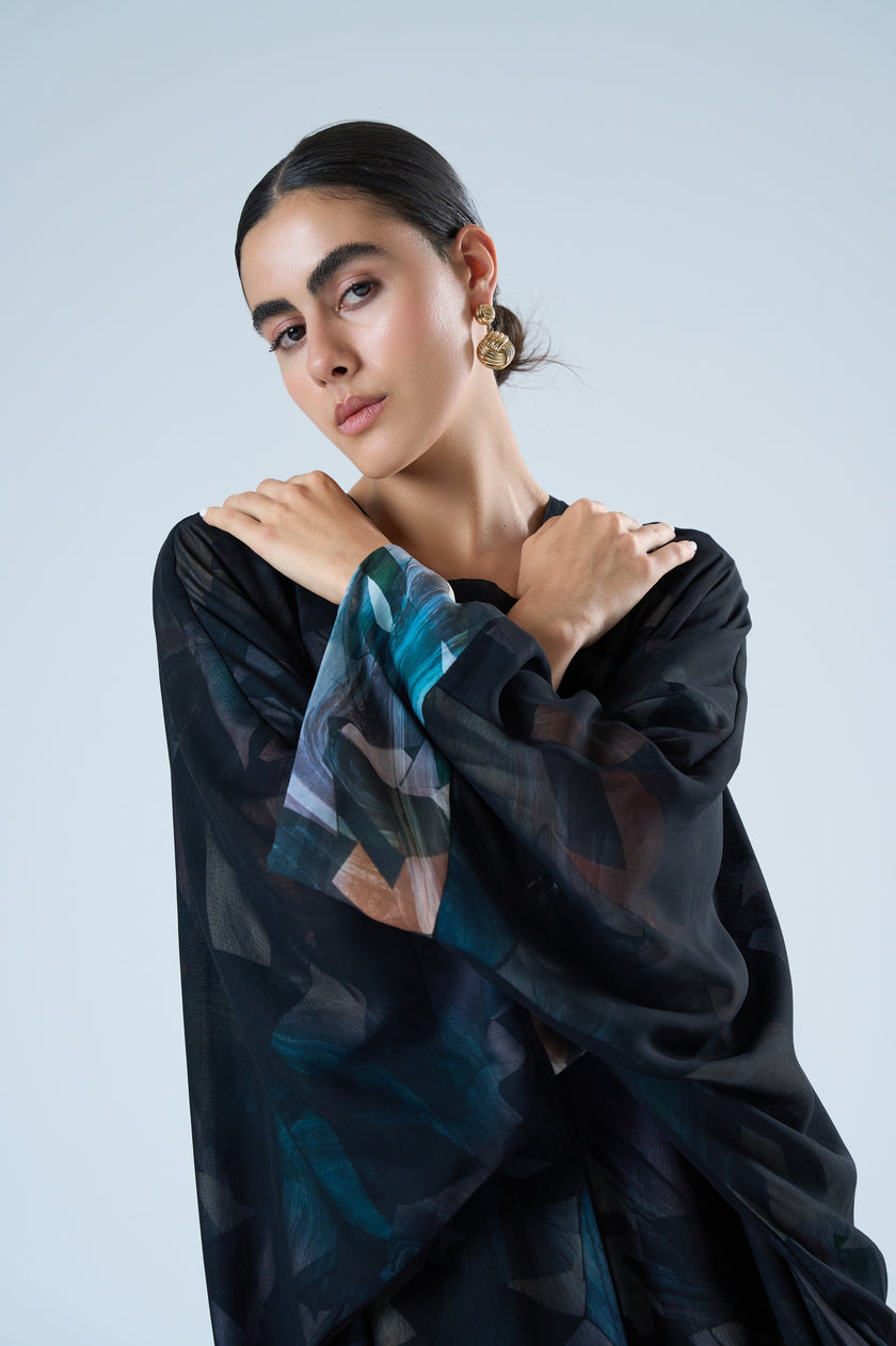 No.122 Blue x Black Print