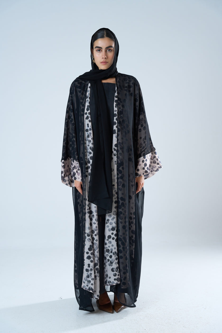 No.122 Beige x Black Print