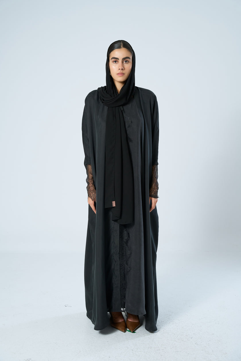 No.124 Washed Silk x Black Lace