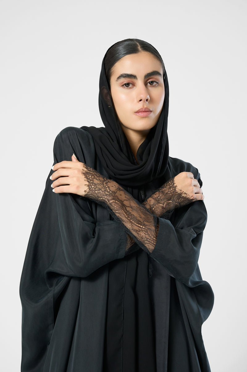 No.124 Washed Silk x Black Lace
