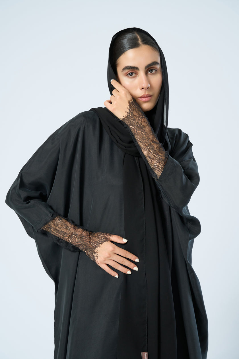 No.124 Washed Silk x Black Lace