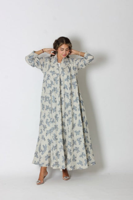 NO.74 LINEN BLUE X BEIGE