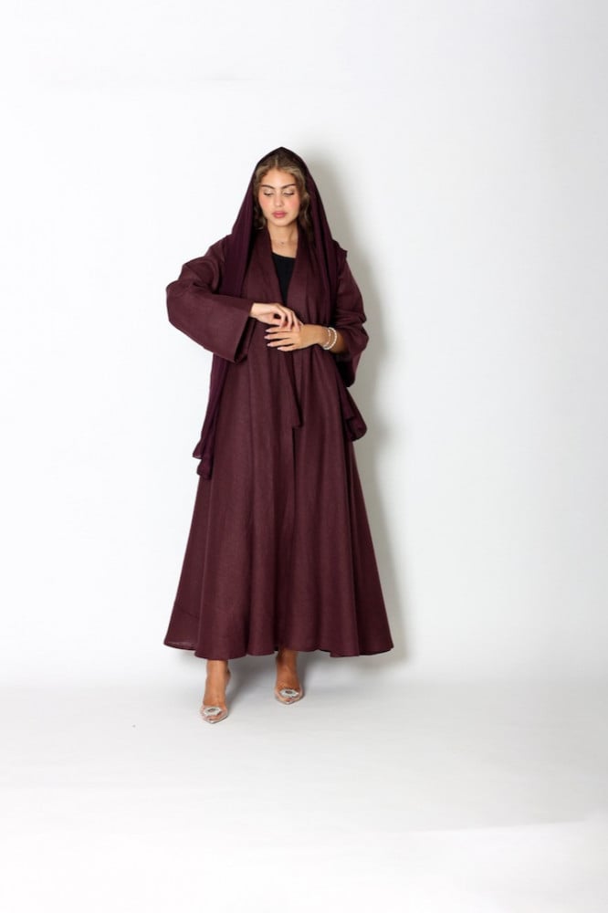 NO.75 MAROON LINEN