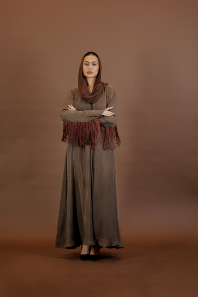 NO.96 Light Brown washed silk x hem