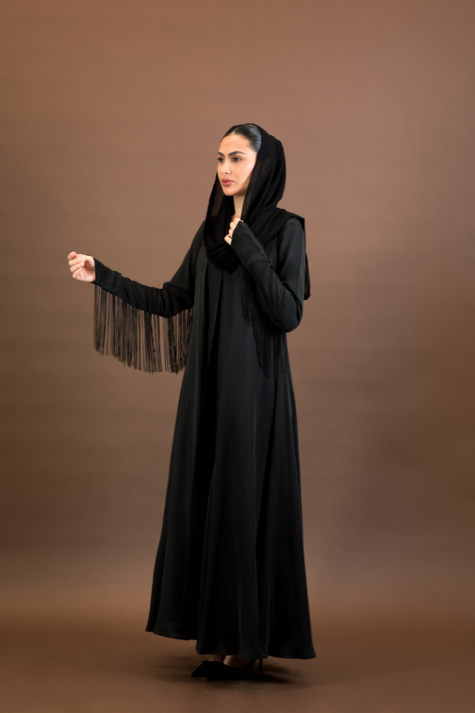 NO.96 Black washed silk x hem