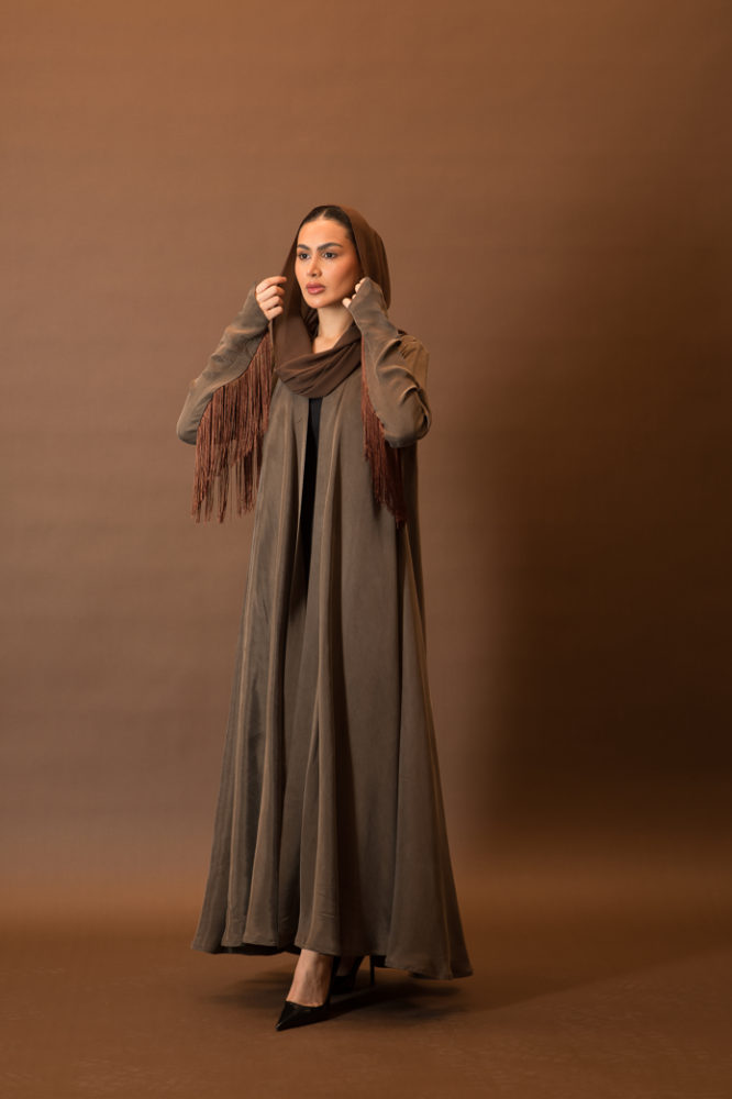 NO.96 Light Brown washed silk x hem