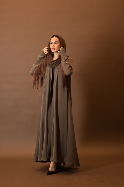 NO.96 Light Brown washed silk x hem