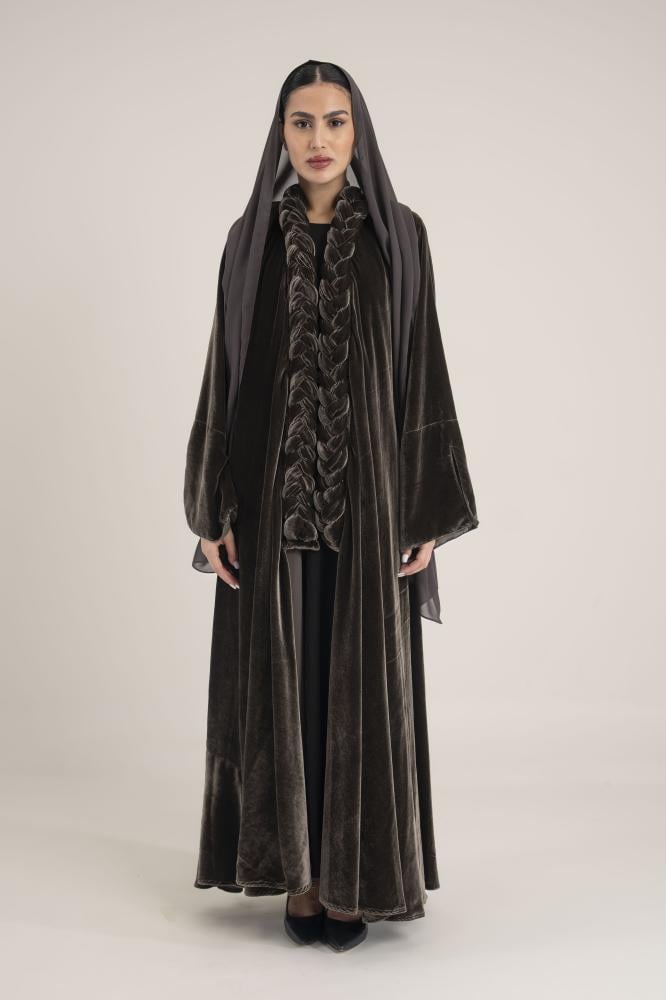 NO.92 Grey Velvet braid