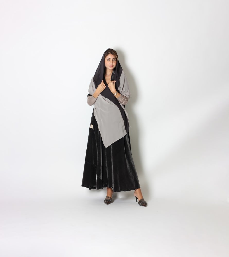 NO.80 GREY VELVET X STRETCH