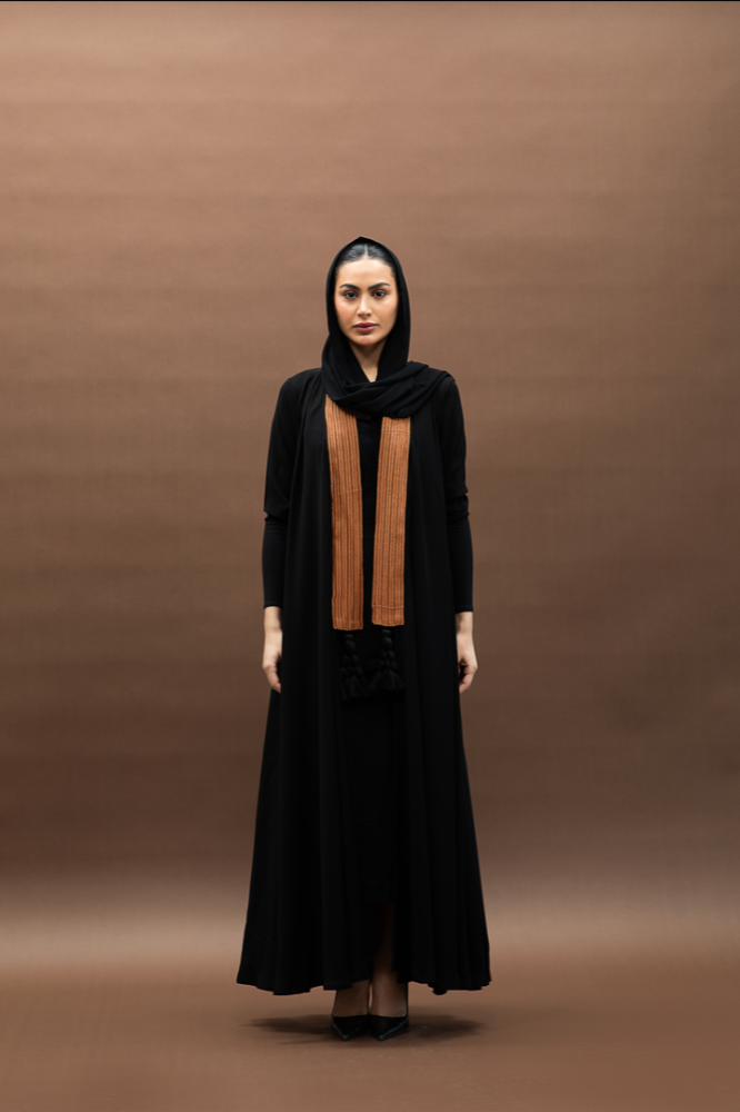 NO.94 Black crepe x orange