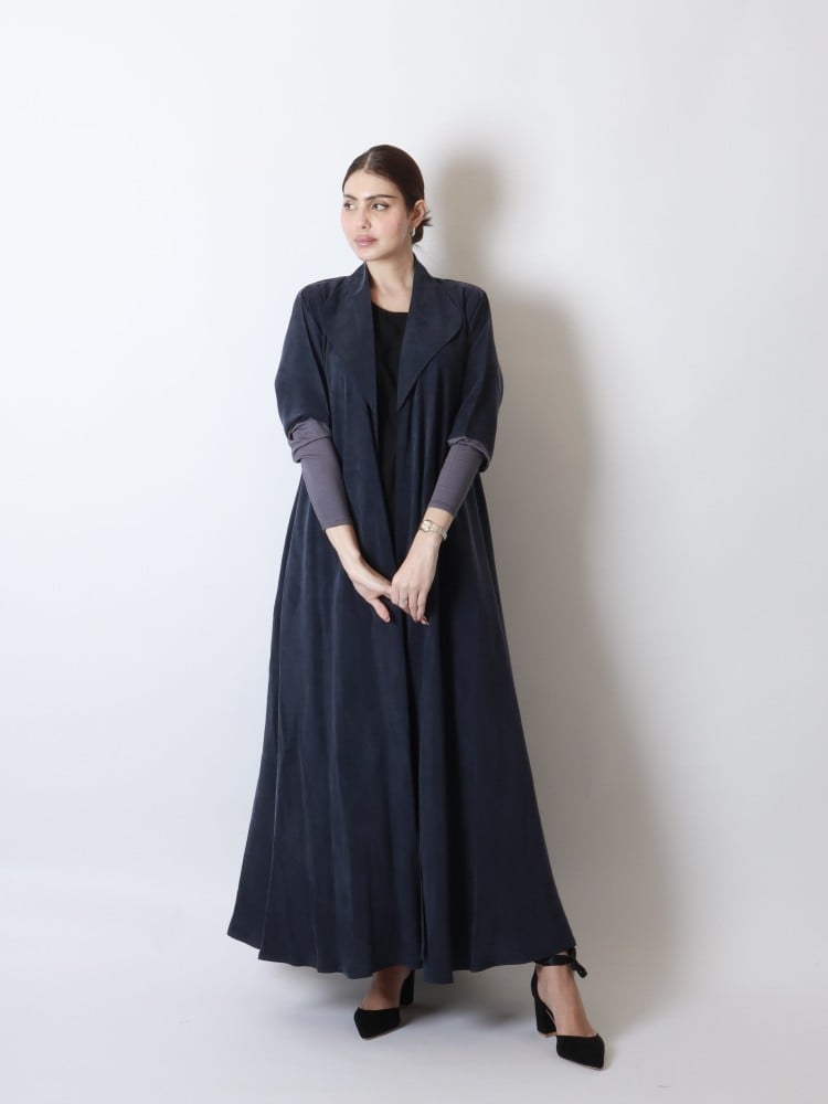 NO.83 NAVY SILK X STRETCH