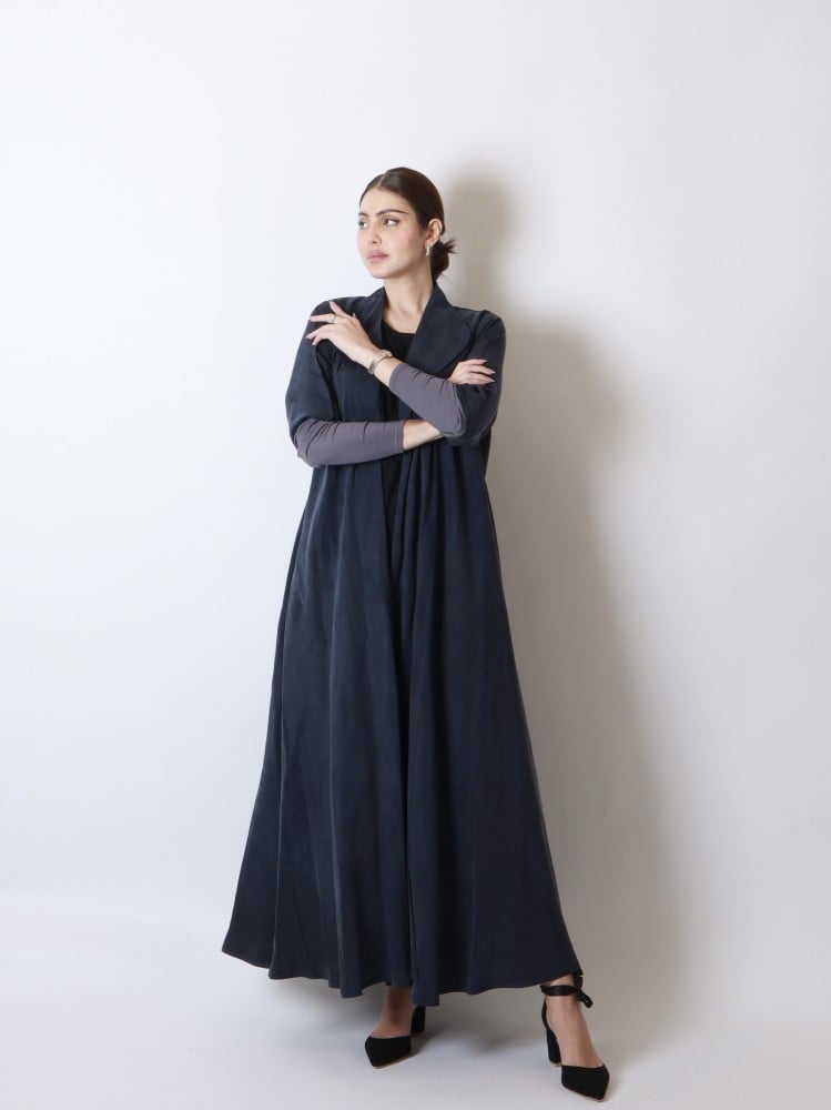 NO.83 NAVY SILK X STRETCH